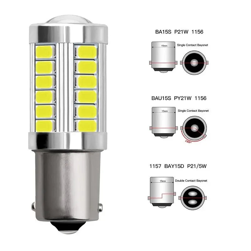 1156 LED Birne 6000K Scheinwerfer Licht für Auto KFZ Birne – SwissGlanzGarage Ansicht 2