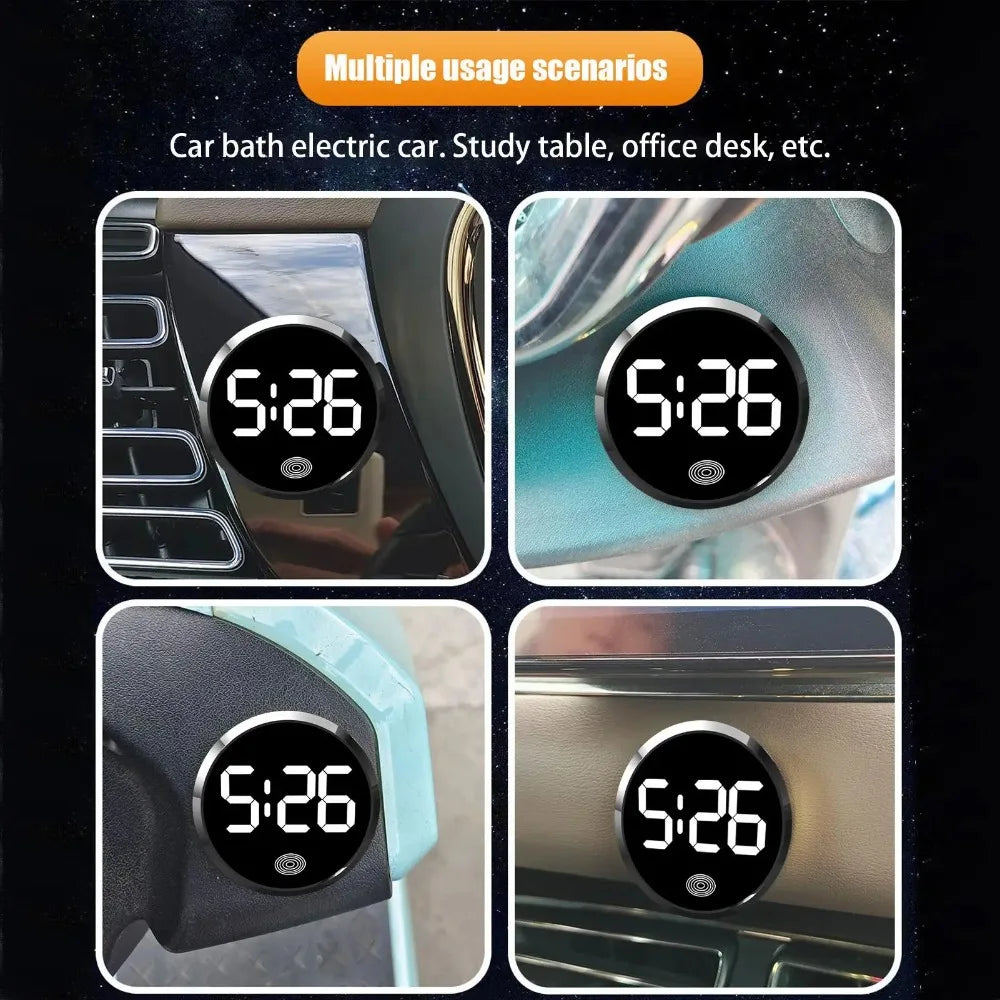Touch-Control Auto LED Uhr – SwissGlanzGarage Ansicht 3