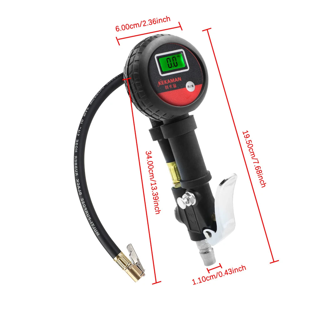 Digitaler Reifenfüller Druckmesser 0-200 PSI – SwissGlanzGarage Ansicht 4
