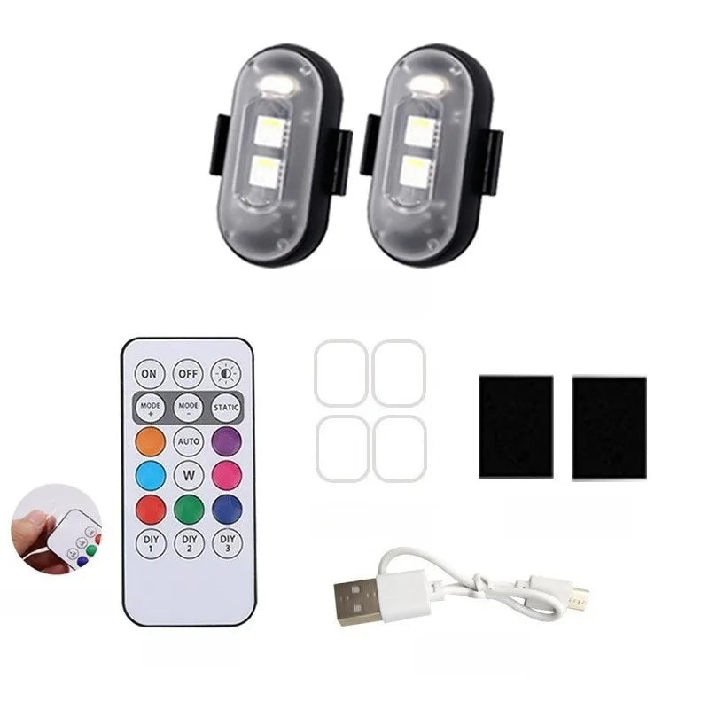 2x 8 Farben LED Innenraumbeleuchtung Set – SwissGlanzGarage Ansicht 2