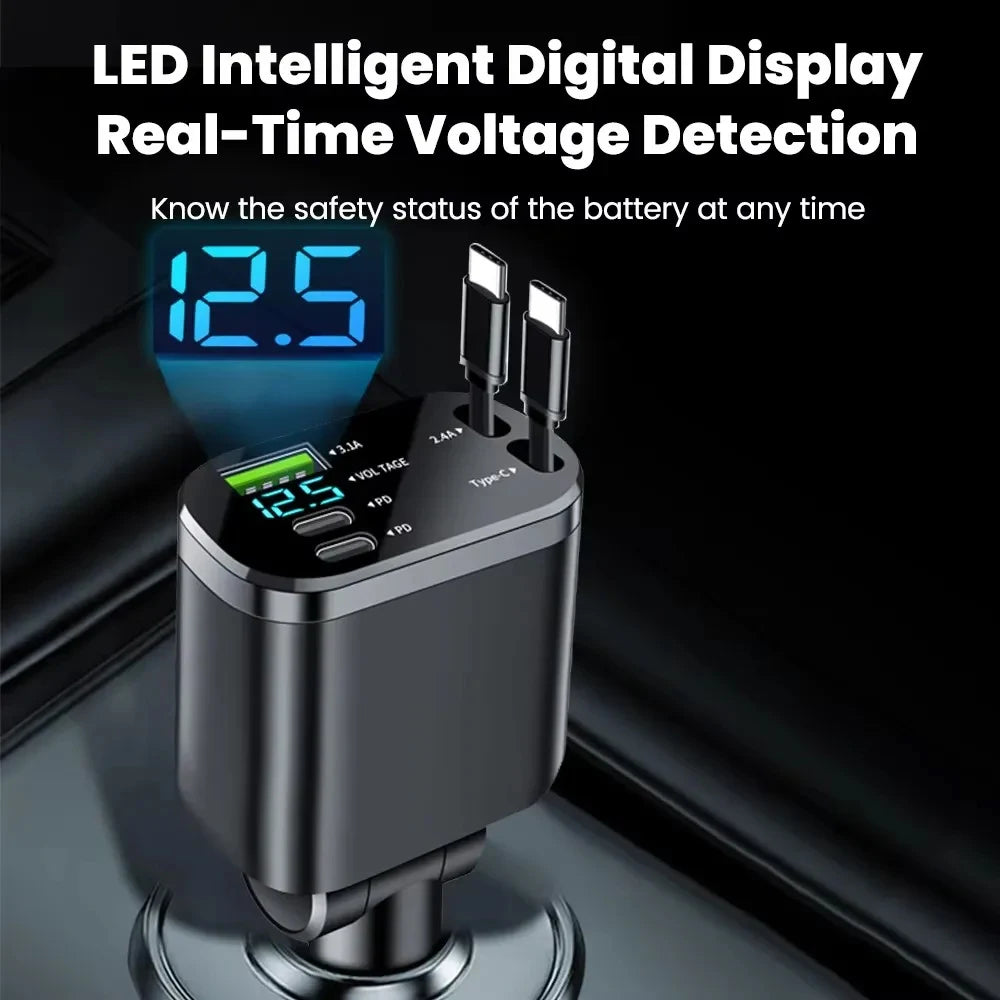 66W Dual USB Auto-Ladegerät – als Rollo – SwissGlanzGarage Ansicht 4