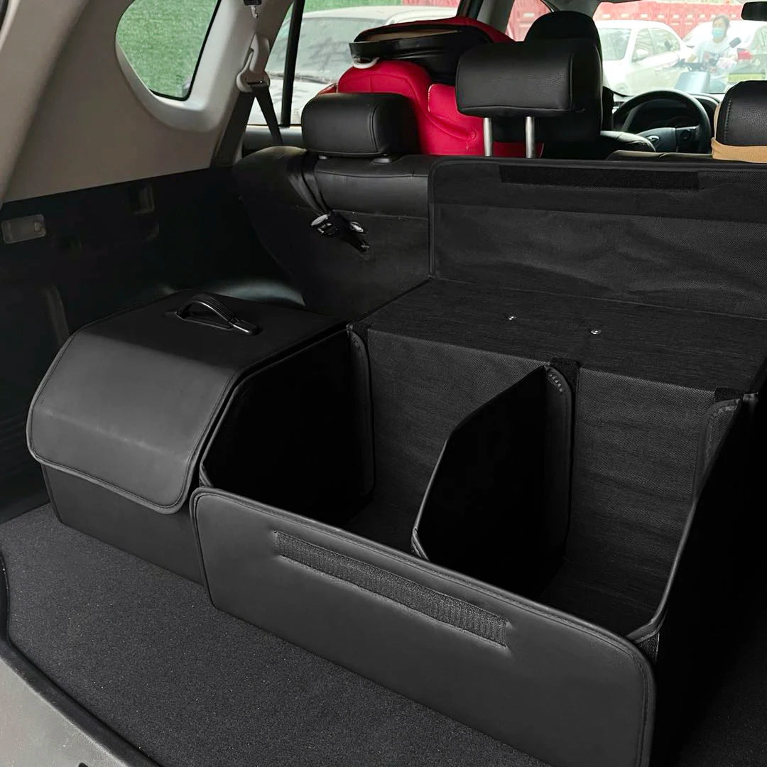 Lagerung Box PU Leder Mehrzweck Faltbare Auto Stamm Lagerung Organizer Auto Stamm Organizer Verstauen Aufräumen Auto ...
