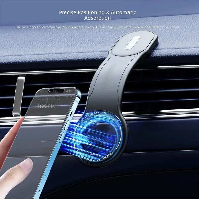 Magnetische Kabellose Ladehalterung fürs Auto Universelle Lüftungs- und Armaturenbrett-Halterung Stabile Schnellladun...