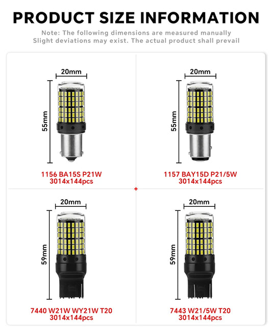 YiRui 12-48V LED Birnen BA15 Set – SwissGlanzGarage Ansicht 2