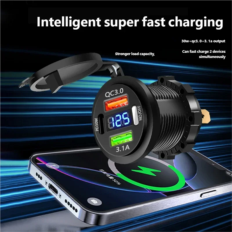 QC 3.0 PD30W Dual USB Schnellladegerät – SwissGlanzGarage Ansicht 4