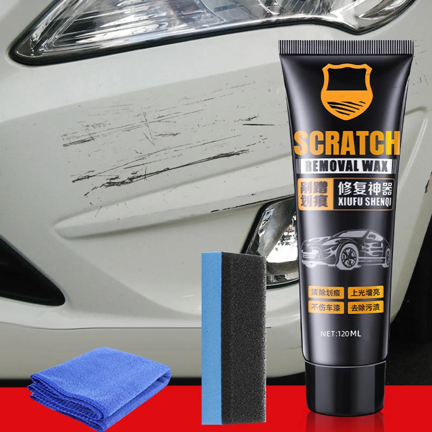 Auto-Kratzerentferner Lackpflege-Werkzeuge Auto-Wirbelentferner Kratzerreparatur Poliermittel Auto-Karosserie Schleif...