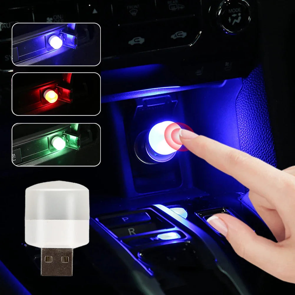 Auto USB Touch Atmosphäre Licht LED Innen Umgebungs Dekorationen Lichter Auto Lesen Lampe Bunte Dekorative Lampe Zubehör
