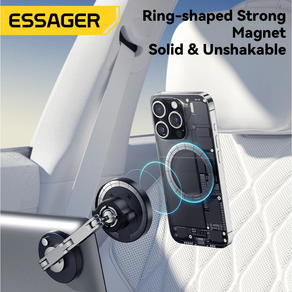 Essager Magnetisches kabelloses Ladegerät, Autotelefonhalter, 15 W, schnelles Aufladen, einfache Paste-Halterung, Stä...