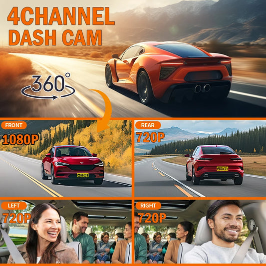 4-Kanal Dashcam FHD 1080P WiFi – SwissGlanzGarage Ansicht 2