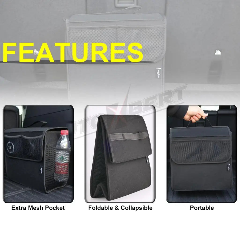 Auto Trunk Organizer Filz Boot Organizer Lagerung Tasche Box Tragbare Handtasche Fracht Werkzeug Halter Mesh Net Tasc...