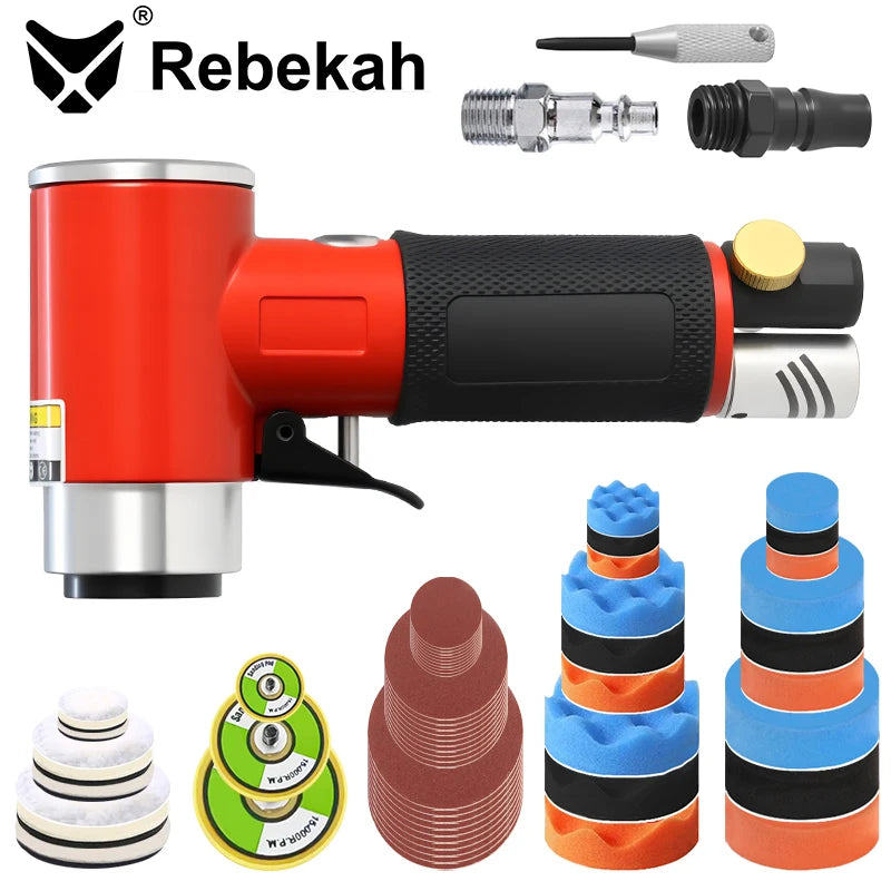 Rebekah Mini Orbital 1/2/3 Zoll Luftschleifer, pneumatischer Polierer, Schleifpu