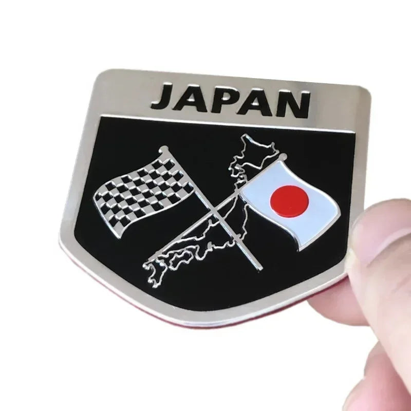 Japan Flaggen Emblem Metall-Abzeichen – SwissGlanzGarage Ansicht 4