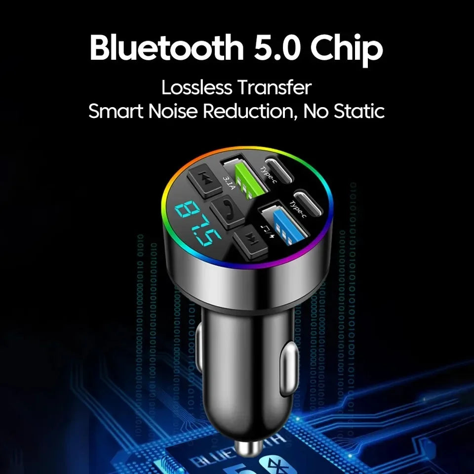Bluetooth 5.0 FM Transmitter USB Ladegerät – SwissGlanzGarage Ansicht 6