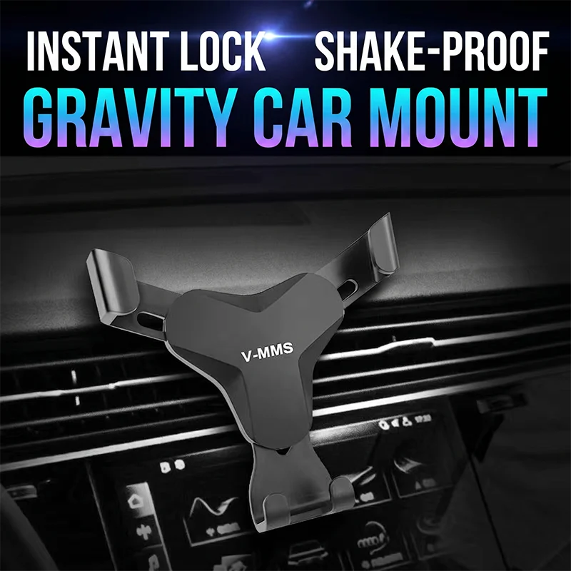 Gravity-Auto-Handyhalterung für Lüftungsschlitze, universeller Auto-Lock-Ständer, dreieckige Stabilität, geräuschlose...