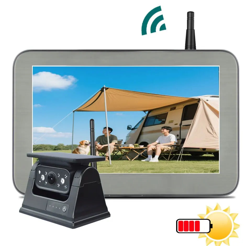 Kabellose Solar-Rückfahrkamera mit 5" Monitor – SwissGlanzGarage Ansicht 3