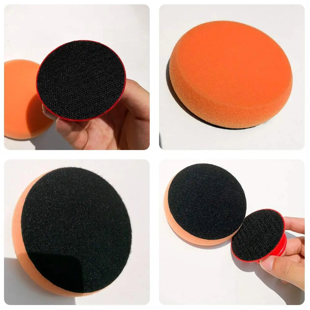 Auto-Wachs-Applikator-Pads-Set, weiches Schwamm-Applikator-Schaum-Wachspad mit Griff für automatische Polierreinigung...