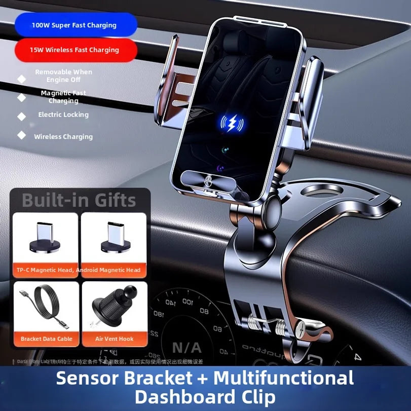 Neue kabellose Auto-Handyhalterung mit magnetischem Superschnell-Ladegerät für Lüftungsschlitze und Armaturenbrett im...