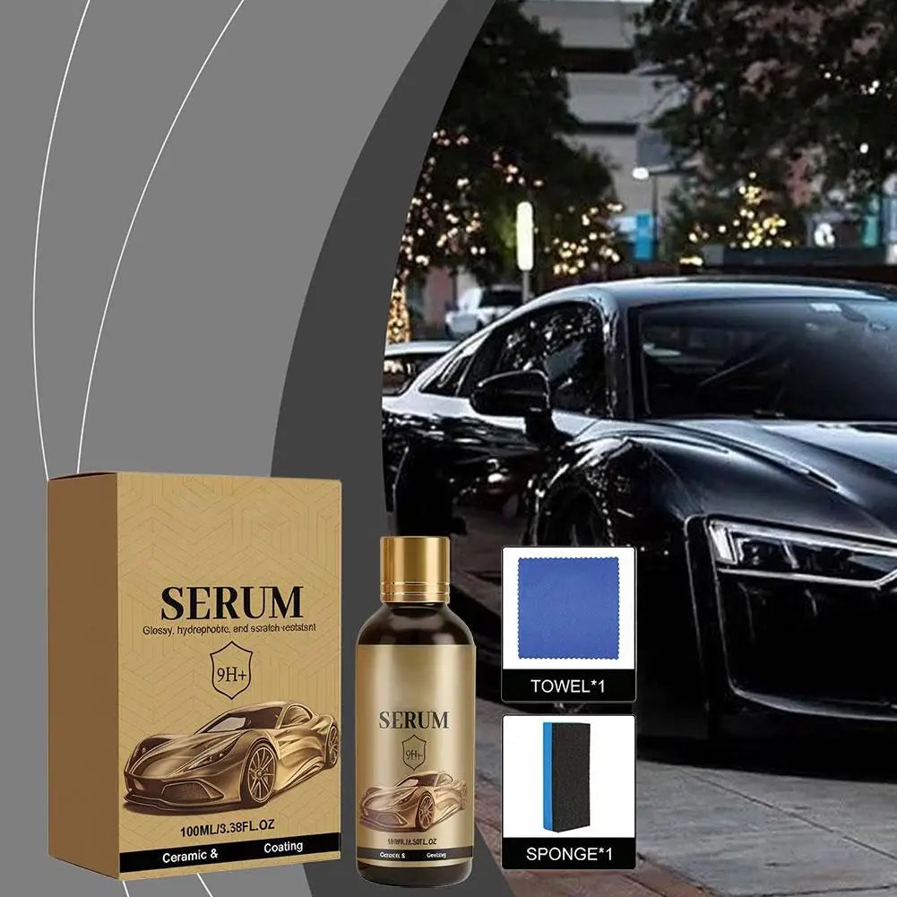 9H Graphen-Keramikbeschichtung für Autos Kit Nano Flüssigglas-Lackschutz Hydrophob Kratzfest Hochglanz Lackpflege-Set