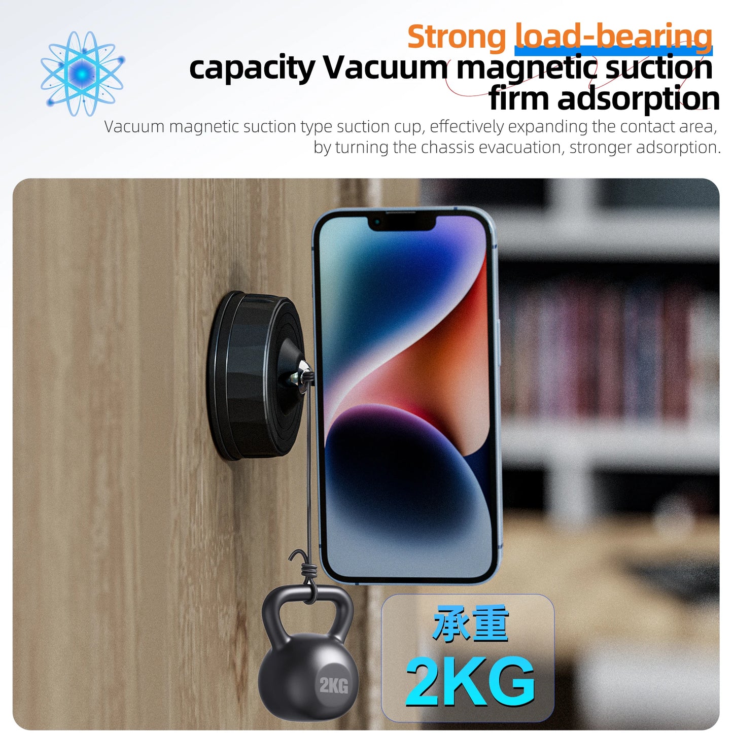 Magnetischer Handyhalter Drehbarer Telefonhalter Faltbares Design, Vakuum-Saugnapf Perfekt für Auto-Armaturenbrett fü...