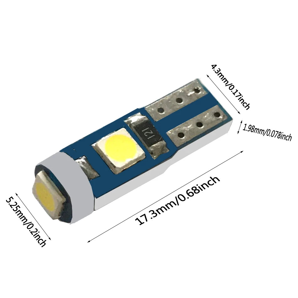 W5W T10 LED-Birnen 4014 SMD 6000K 5W5 - Superhelle – fürs – SwissGlanzGarage Ansicht 3