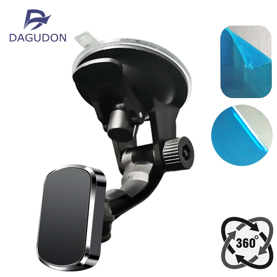 Magnetischer Autotelefonhalter für Windschutzscheibe, Armaturenbrett, Saugnapf-Ständer, 360-Grad-Mobil-Magnethalterun...