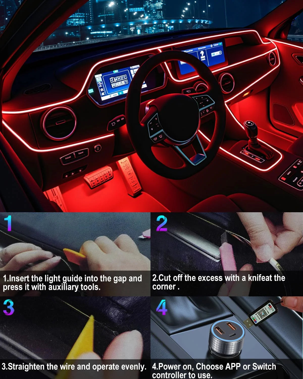 LED-Innenbeleuchtungsstreifen für Autos