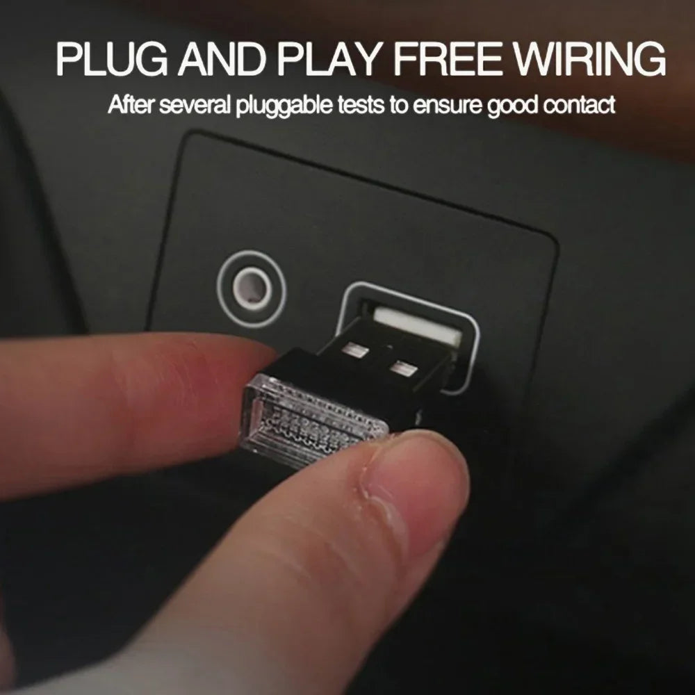 Mini-USB-LED-Autoleuchte – USB-Atmosphärenlicht für den Autoinnenraum