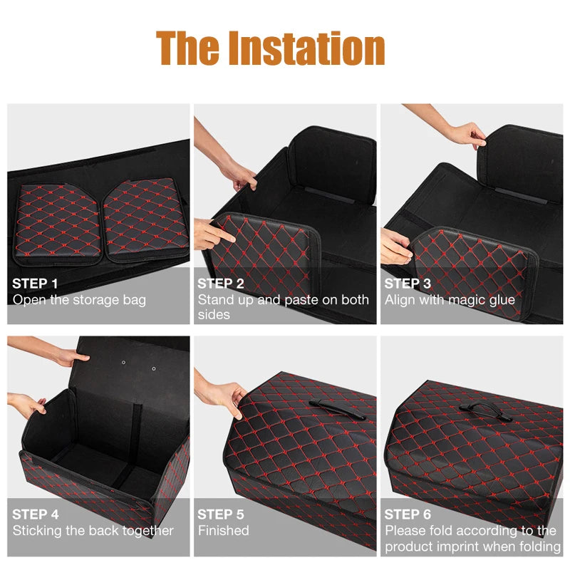 Auto Trunk Organizer Box Faltbare Auto Stamm Lagerung Organizer Große Kapazität Auto Multiuse Werkzeuge Lagerung Tasc...