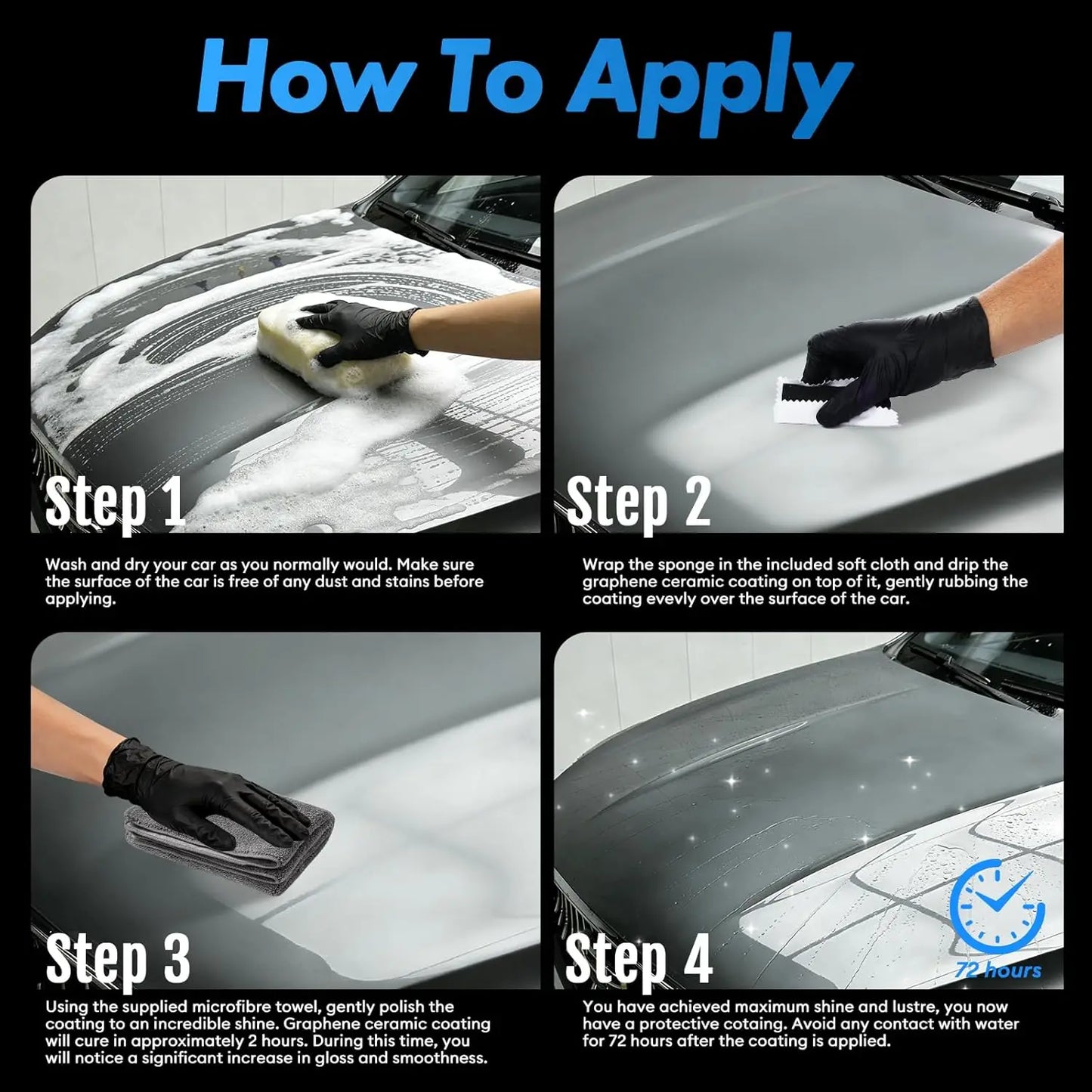 Auto-Keramikbeschichtung 20H Graphen-Keramik Auto-Detailing Hochglanz Anti-Kratzer Nano-Beschichtung 10 Jahre Hydroph...
