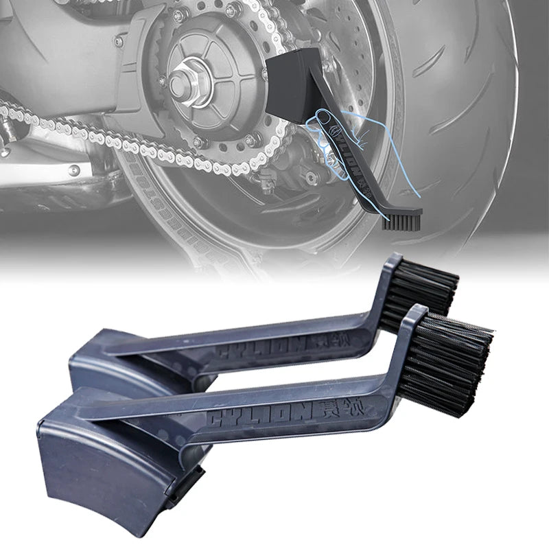 Fahrrad Motorrad Kette Reiniger Pinsel Auto Räder Reinigung Pinsel Dual Köpfe Ra