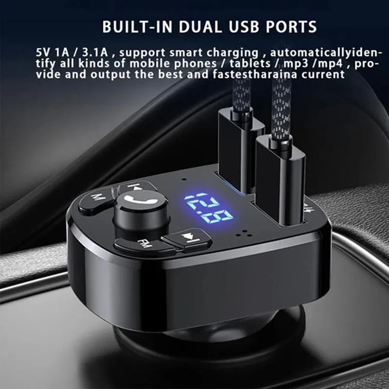 FM Bluetooth Empfänger mit Dual USB Ladegerät – SwissGlanzGarage Ansicht 2