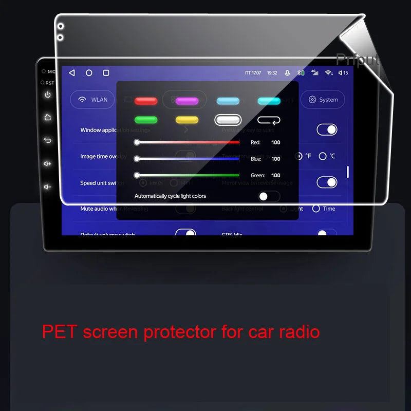 9" PET Schutzfolie für TEYES CC2 CC2L Spro 2 DIN – SwissGlanzGarage Ansicht 2