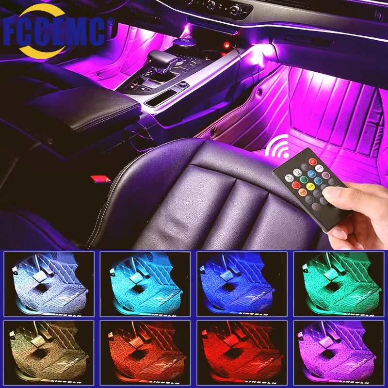 Universal Auto RGB Umgebungs Lichter LED Streifen Innen Atmosphäre