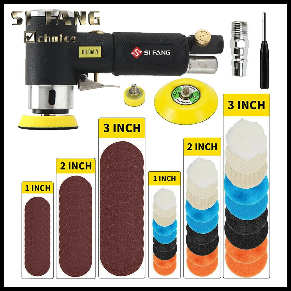 Orbit Air Sander Mini pneumatisches 1"/2"/3" Schleifmaschinenset zum Autopoliere