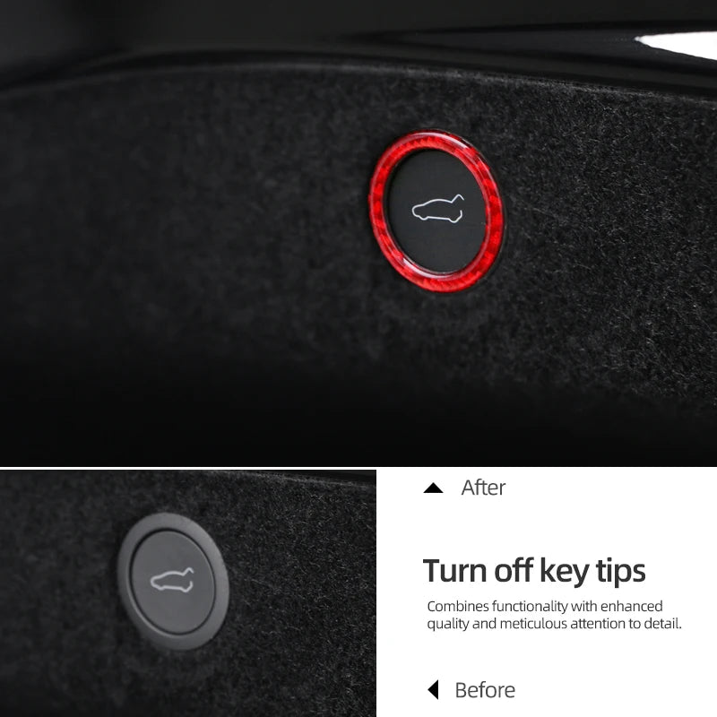 Carbon-Faser Kofferraum-Schalter-Ring für Tesla – SwissGlanzGarage Ansicht 5