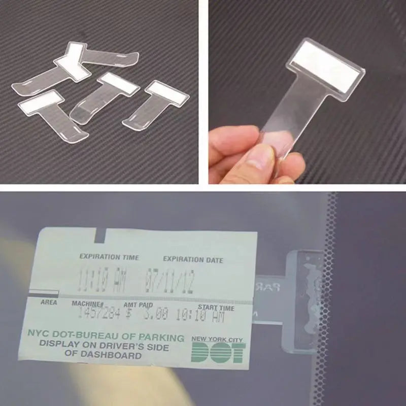 Parkticket-Halter mit 3M-Kleber – für die Frontscheibe – SwissGlanzGarage Ansicht 3