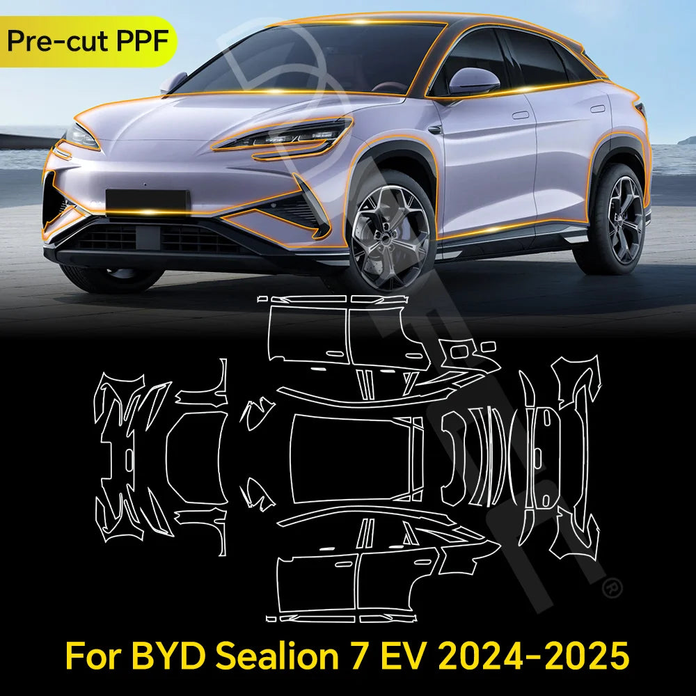 Für BYD Sealion 7 EV 2024 2025 TPU-Lackschutzfolie, transparenter BH, vorgeschni