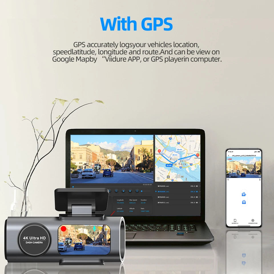 4K UHD Dashcam Recorder mit GPS & WiFi – SwissGlanzGarage Ansicht 4