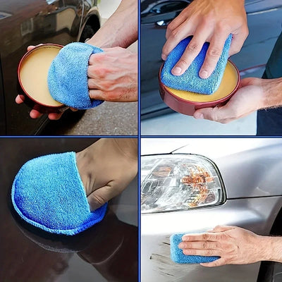 8-teiliges Auto-Wachs-Applikator-Pad-Set - 5 Zoll Mikrofaser-Applikator-Pad, rechteckiger Reinigungsschaum, 4 Stück r...
