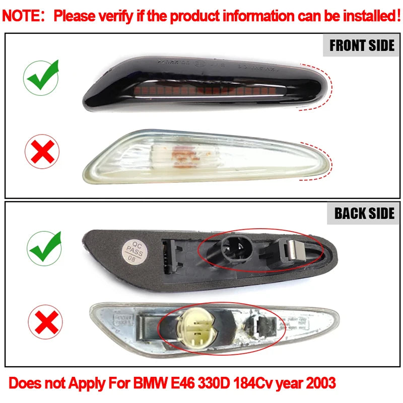 LED Seitenmarkierungslicht Set für BMW X3 E83 – SwissGlanzGarage Ansicht 3