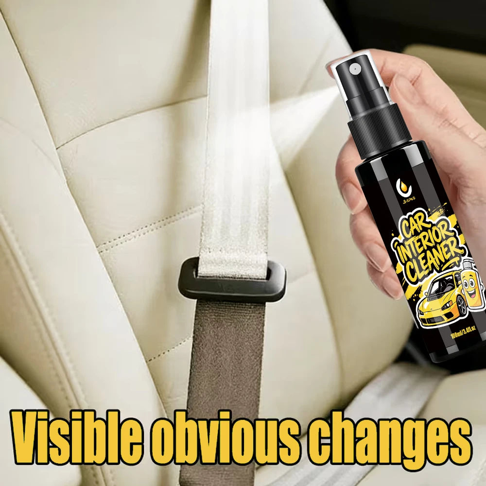 Auto-Innenreiniger-Spray, Deckenreiniger, Leder, Flanellgewebe, wasserfrei, Mehr