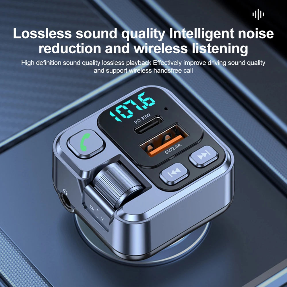Bluetooth Auto-Adapter PD30W Schnellladung – SwissGlanzGarage Ansicht 3
