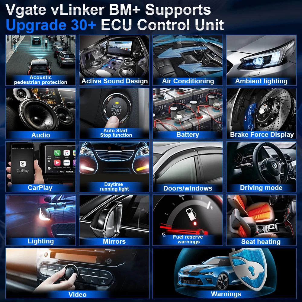 Vgate vLinker BM+ OBD2-Diagnosegerät – SwissGlanzGarage Ansicht 3