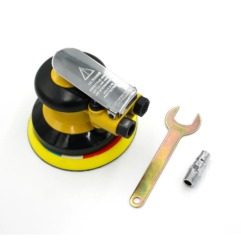 5-Zoll-pneumatische Orbitalpoliermaschine 125 mm Vakuum-Exzenter-Luftschleifmasc