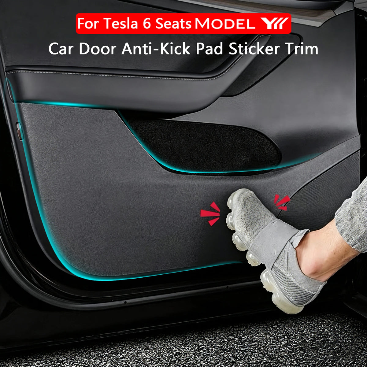 Tesla Model Y 6-Sitzer Türschutzfolie Set – SwissGlanzGarage Ansicht 3