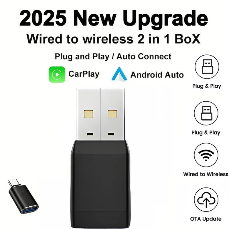 PLAYAIBOX Kabellos 2IN1 CarPlay Android Auto Adapter – – SwissGlanzGarage Ansicht 3