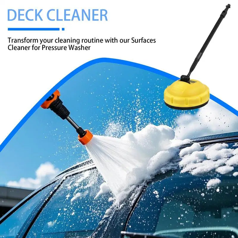 Pressure Washer Brush Power Washer Scrubber with Handle Rotary Surface Cleaner Multi-purpose Household Clean Tool for Ca