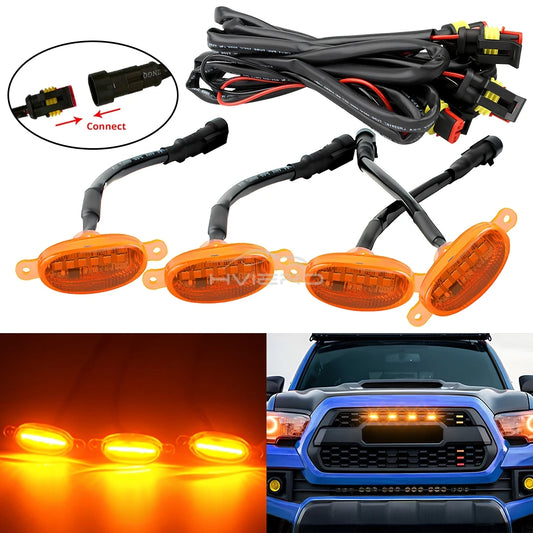 4X Auto-Grillbeleuchtung Gelb LED – SwissGlanzGarage Ansicht 2