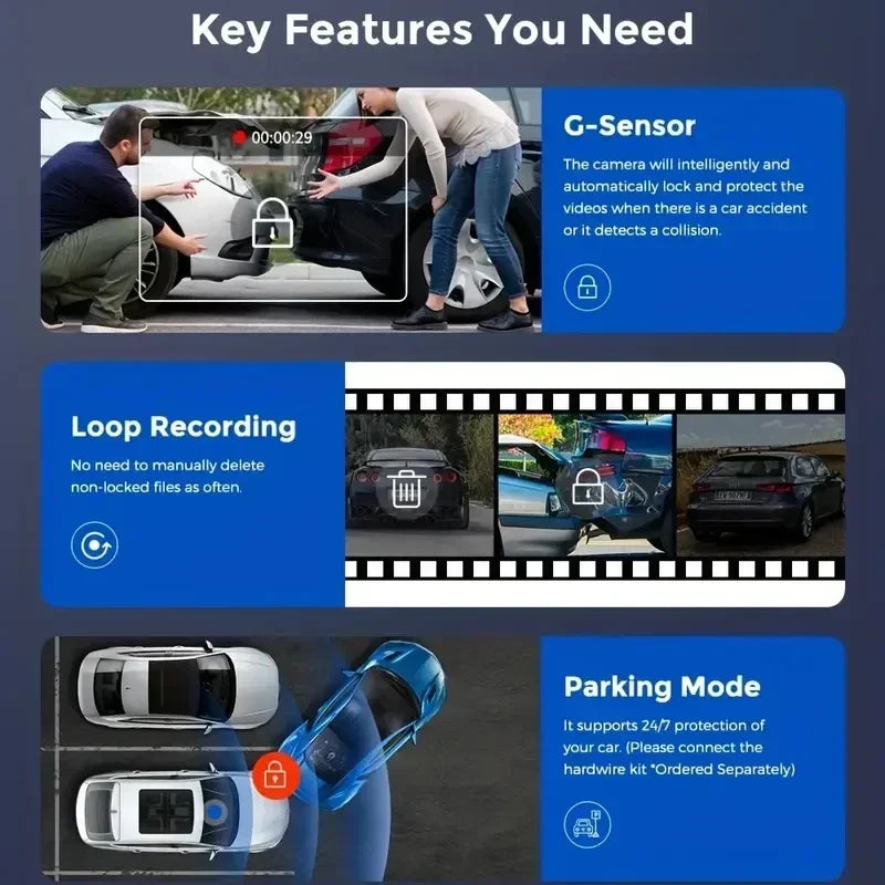 1080P Dashcam mit WiFi und 3 Kameras – SwissGlanzGarage Ansicht 6