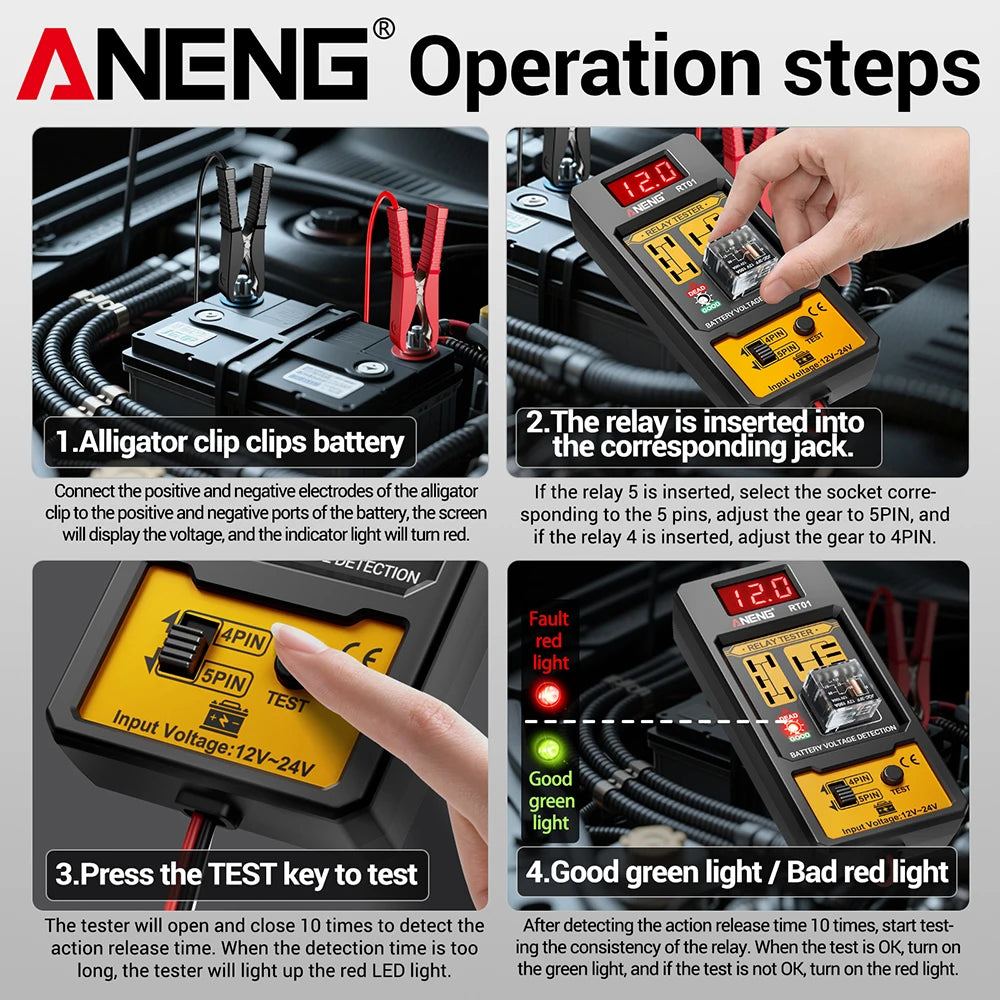 Digitaler Relais-Tester 4/5 Pins – SwissGlanzGarage Ansicht 3